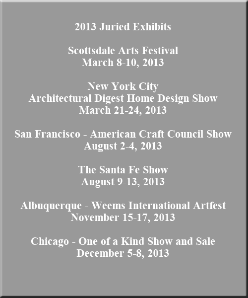 2013 exhibit schedule
